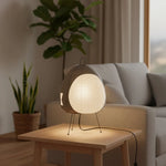 Table Lamp Rice Paper Shade Soft Glare-Free Lighting