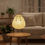 Table Lamp Rice Paper Shade Soft Glare-Free Lighting