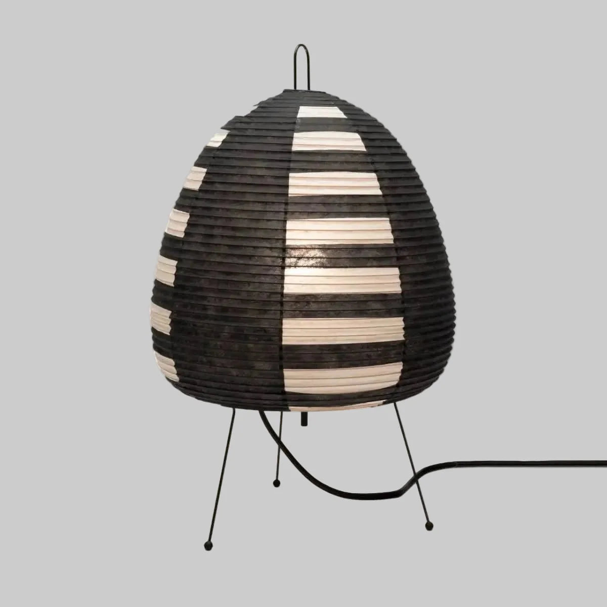 Table Lamp Rice Paper Shade Warm Ambient Lighting