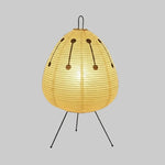 Table Lamp Rice Paper Shade Warm Ambient Lighting