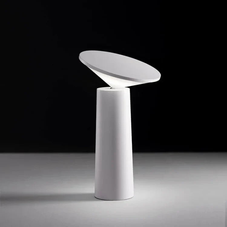 Table Lamp Rotating Shade Adjustable Brightness Rechargeable