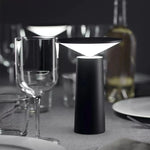 Table Lamp Rotating Shade Adjustable Brightness Rechargeable