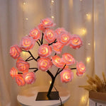 Table Lamp Tree-Inspired Warm White LED USB-Powered