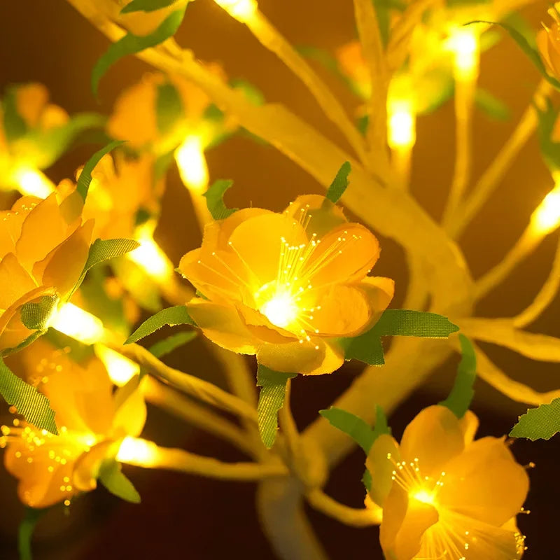 Table Lamp Tree-Inspired Warm White LED USB-Powered