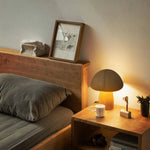 Table Lamp Wooden Cordless USB-Rechargeable Dimmable