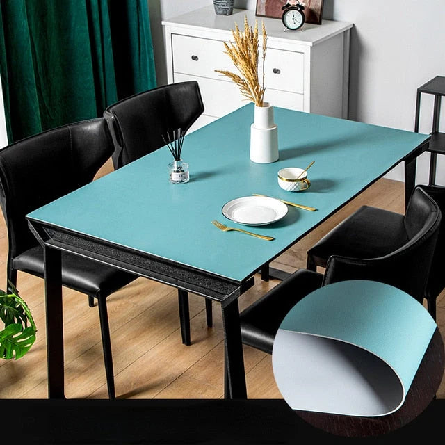 Table Protector Mat Waterproof Heat-Resistant PVC & TPU Leather