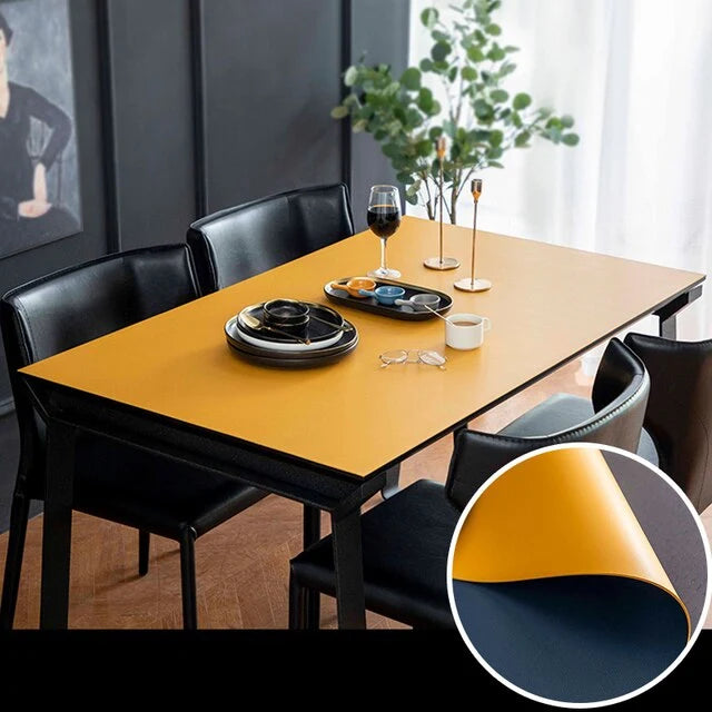 Table Protector Mat Waterproof Heat-Resistant PVC & TPU Leather