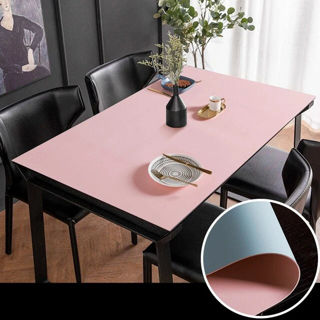 Table Protector Mat Waterproof Heat-Resistant PVC & TPU Leather