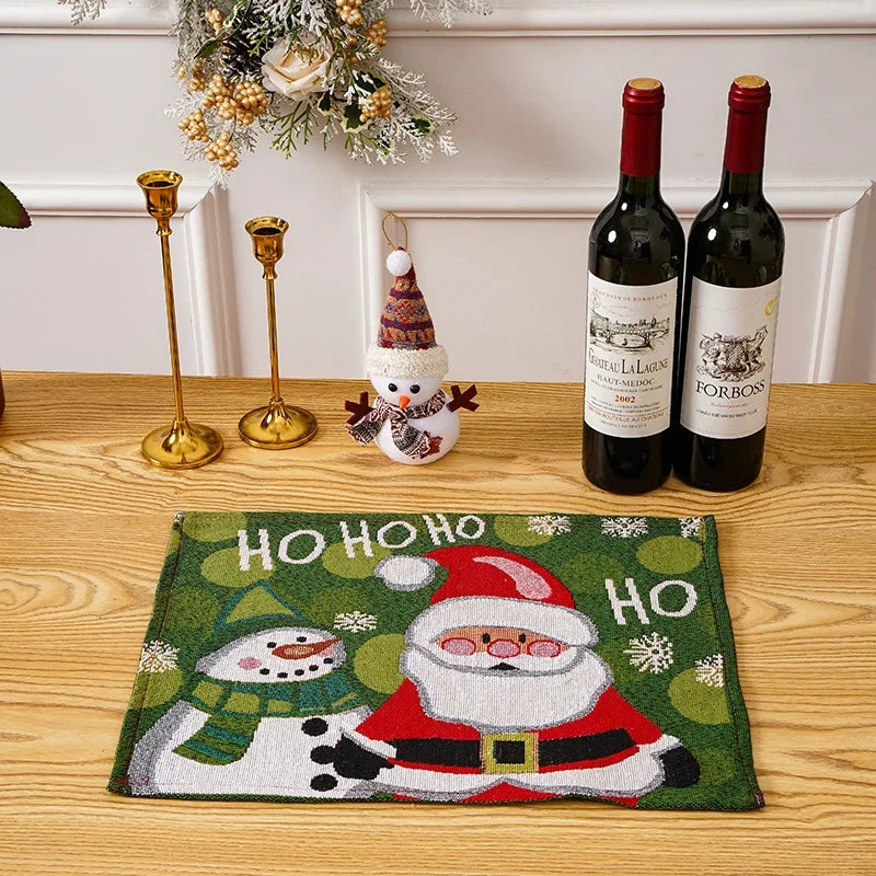 Tablecloth Christmas Tree Motif Durable & Machine Washable