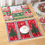 Tablecloth Christmas Tree Motif Durable & Machine Washable