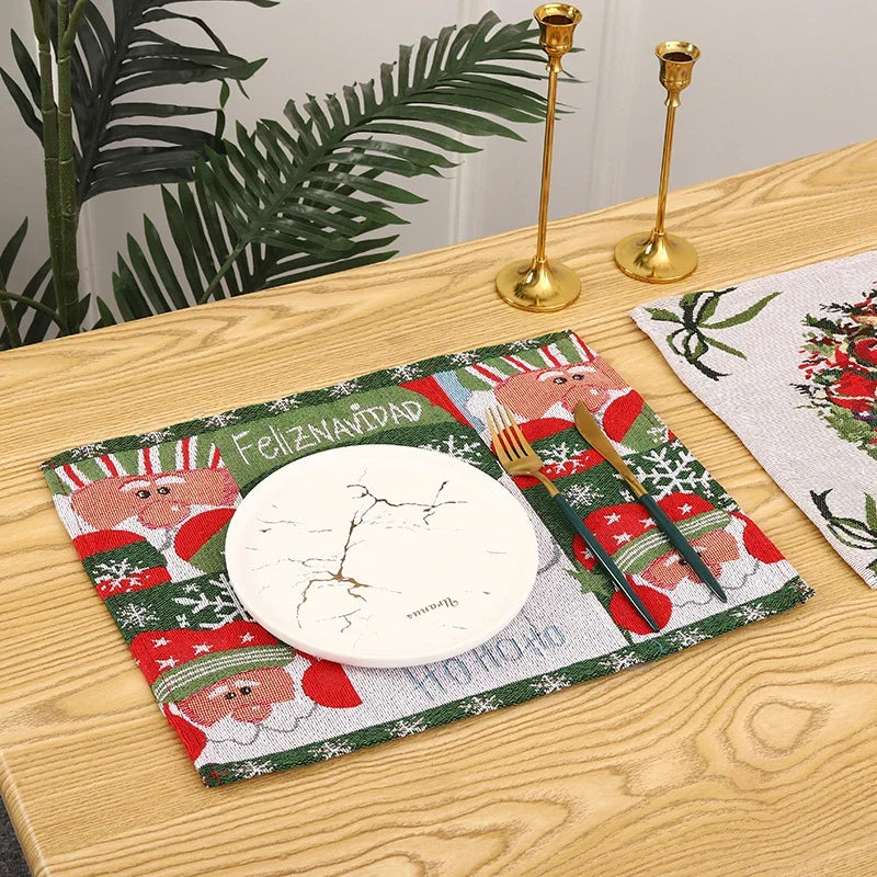 Tablecloth Christmas Tree Motif Durable & Machine Washable