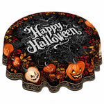 Tablecloth Round Polyester Halloween Designs Foldable for Storage