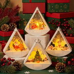 Tabletop Christmas Light Santa Scene Warm White LED
