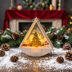 Tabletop Christmas Light Santa Scene Warm White LED