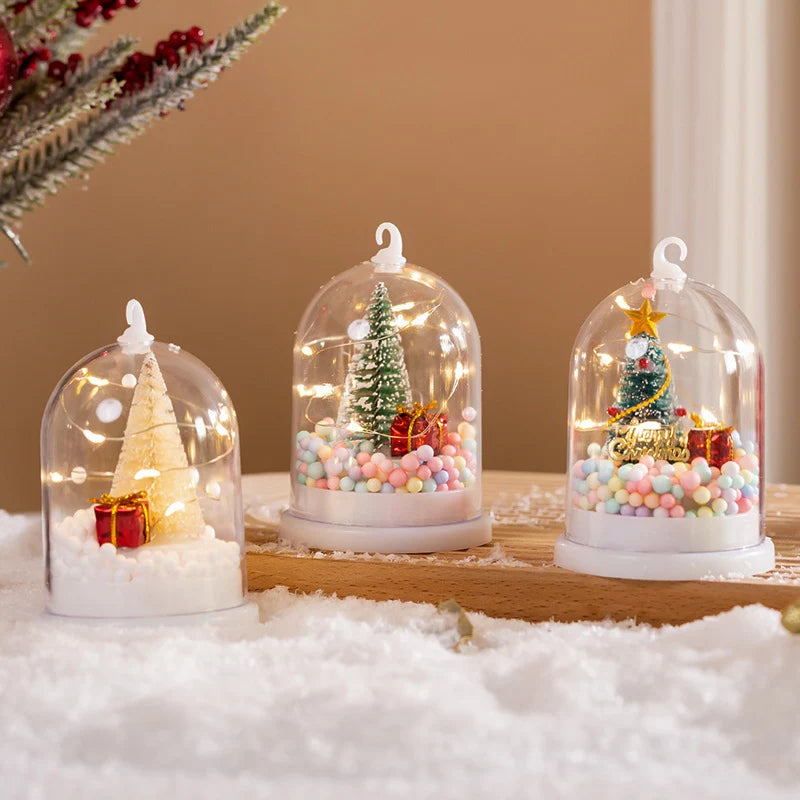 Tabletop Christmas Tree Built-In Lights Colorful Ornaments & Gifts