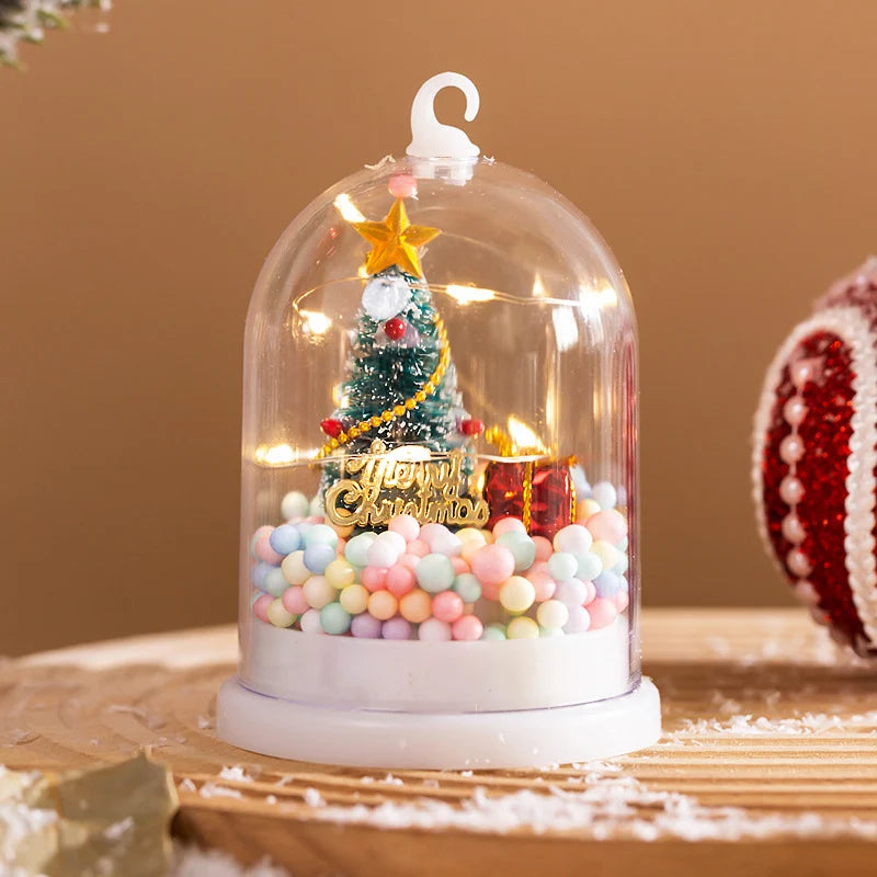 Tabletop Christmas Tree Built-In Lights Colorful Ornaments & Gifts