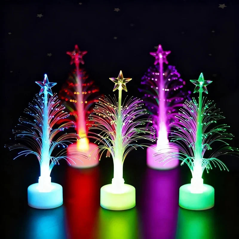 Tabletop Christmas Tree Color-Changing Fiber Optic LED & Energy-Efficient