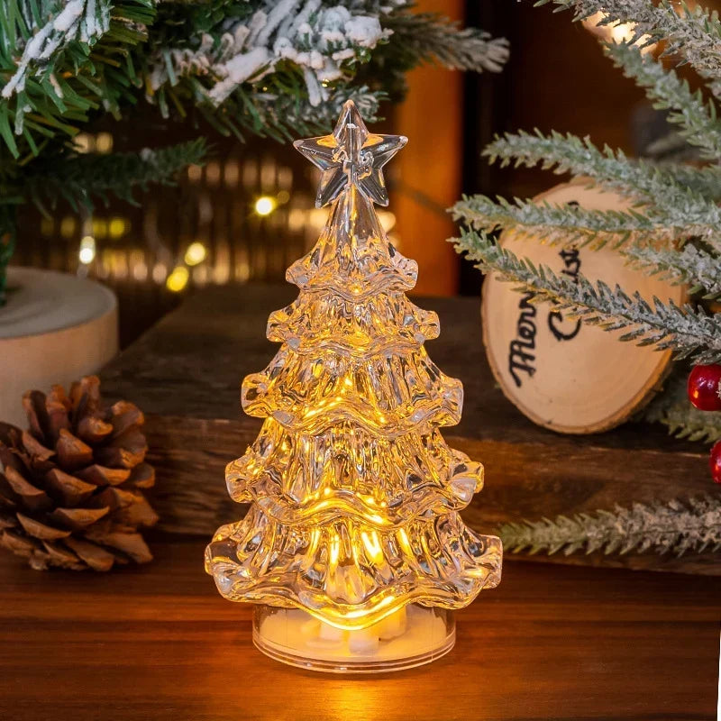 Tabletop Christmas Tree Lamp Warm LED Compact Design