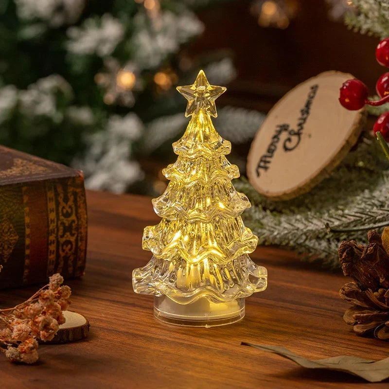 Tabletop Christmas Tree Lamp Warm LED Compact Design