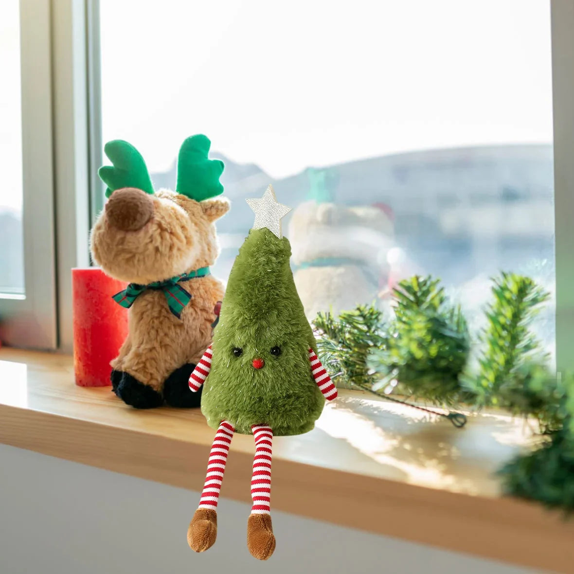 Tabletop Christmas Tree Plush 12 Inch Star Topper