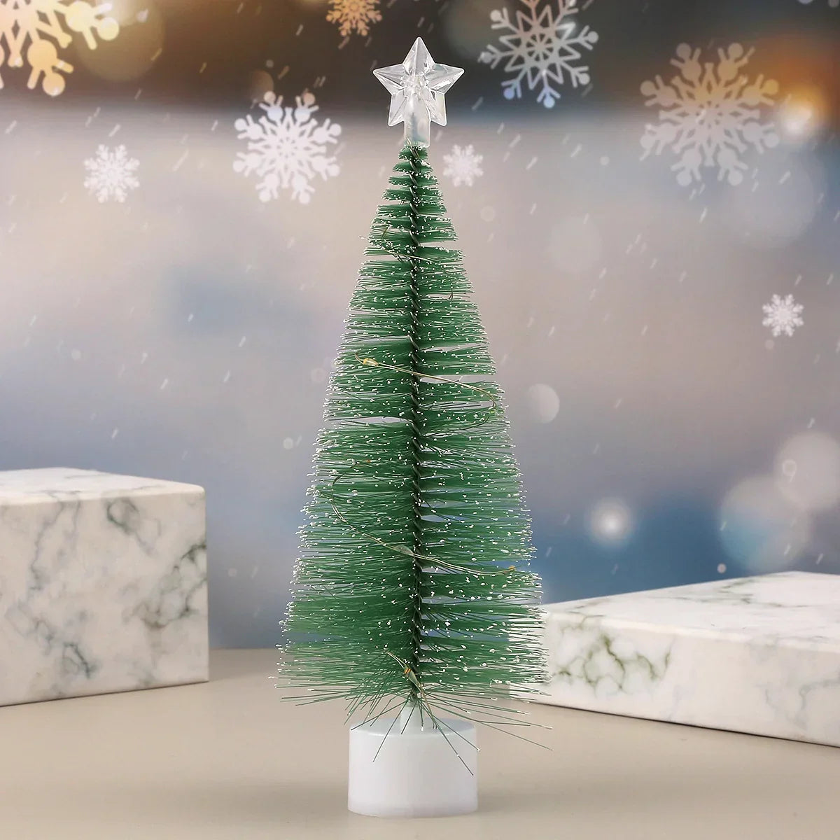Tabletop Christmas Tree Pre-Lit Colorful Compact