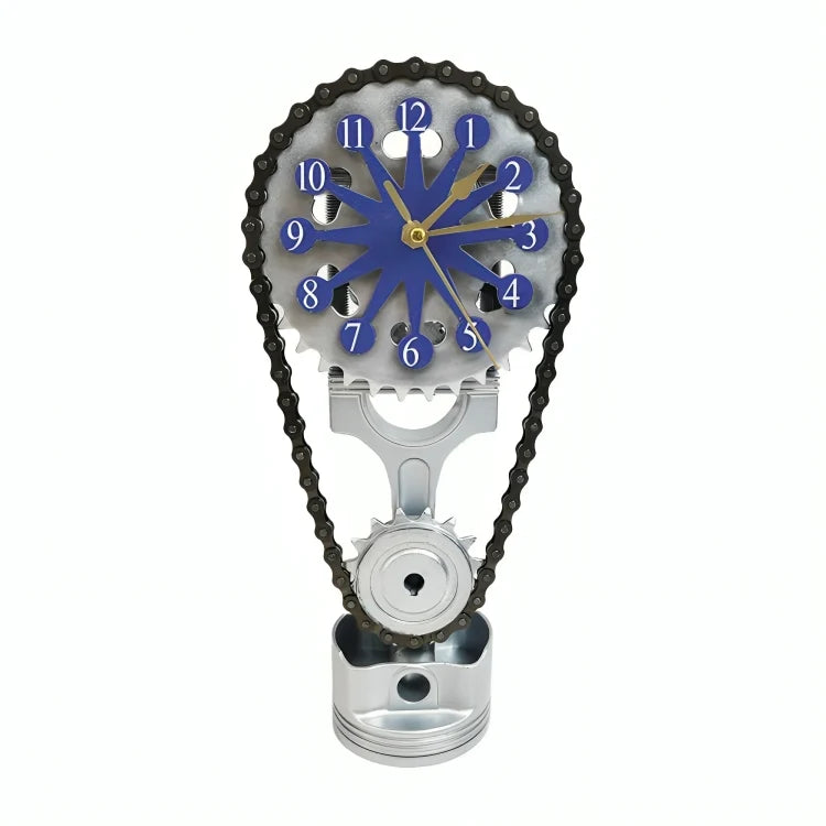 Tabletop Clock Rotating Gears USB Powered Industrial Design