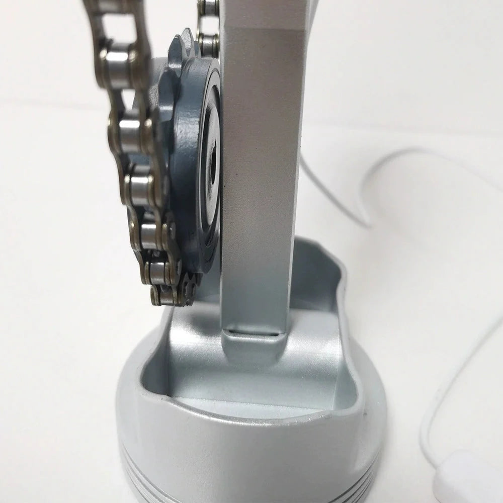 Tabletop Clock Rotating Gears USB Powered Industrial Design