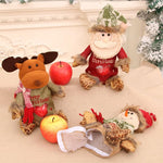 Tabletop Decor Plush Moose Festive Scarf