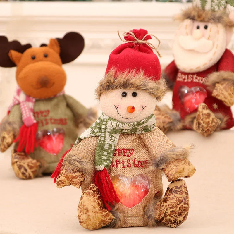 Tabletop Decor Plush Moose Festive Scarf