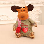 Tabletop Decor Plush Moose Festive Scarf