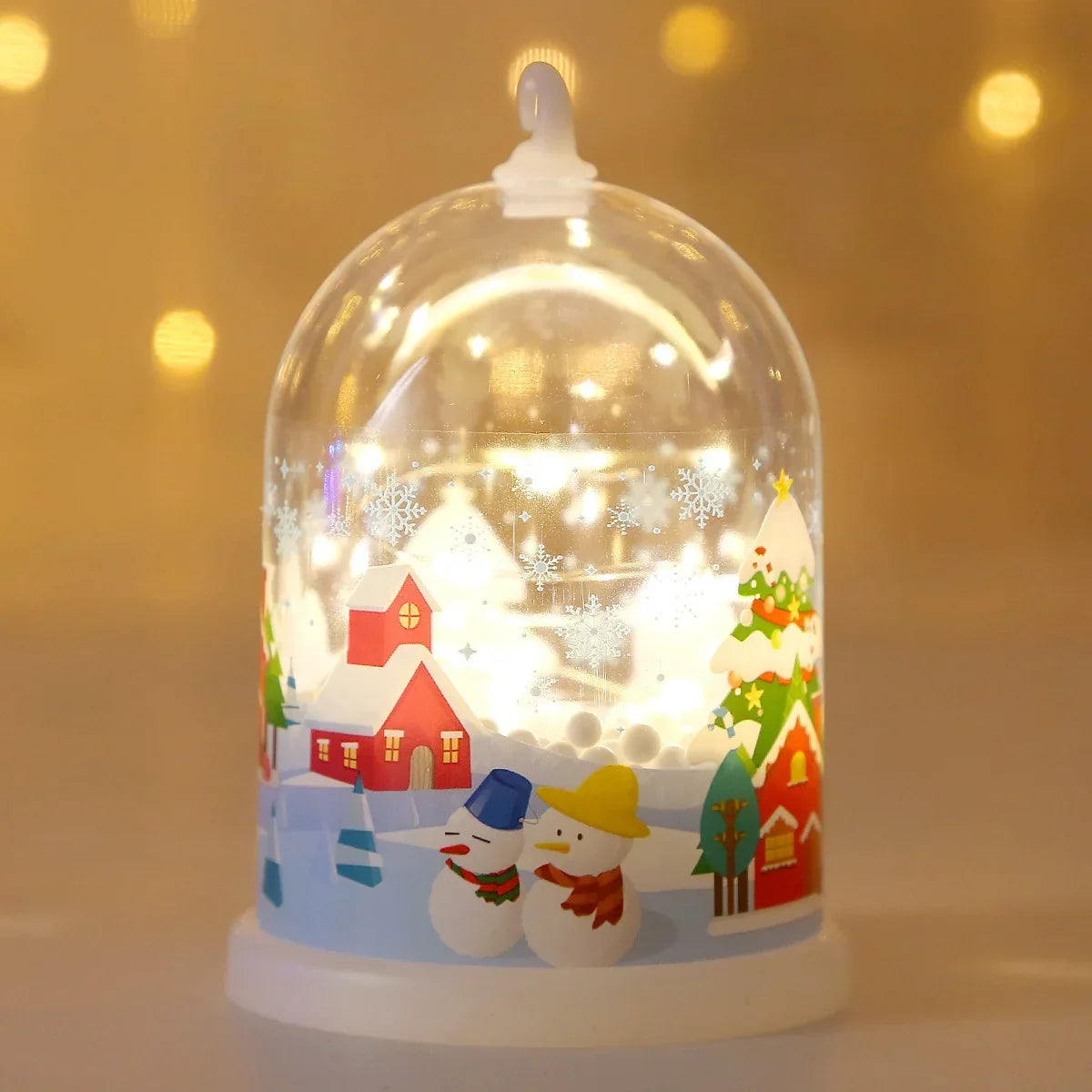 Tabletop Decoration Glass Dome Warm White LED
