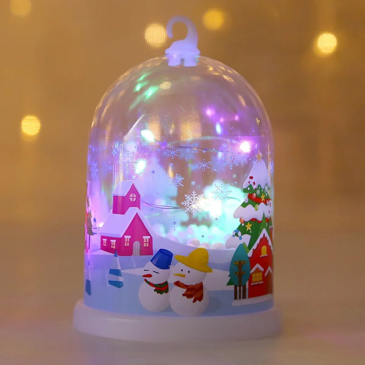 Tabletop Decoration Glass Dome Warm White LED