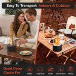 Tabletop Ethanol Fireplace Glass Enclosure Snuffer Included