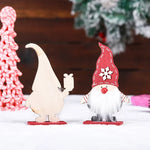 Tabletop Figurine Classic Santa Durable Construction Red Or Gray