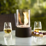 Tabletop Fireplace Portable Ethanol Clean-Burning Glass Shield