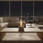 Tabletop Fireplace Smokeless Bioethanol Glass Enclosure Indoor & Outdoor Use