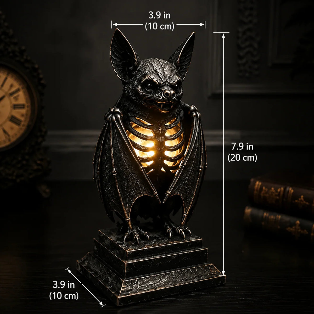 Tabletop Lamp Skeleton Design Warm LED Glow