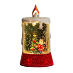Tabletop Lantern Sparkling LED Santa & Tree