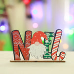 Tabletop Noel Decoration Wooden Christmas Motifs