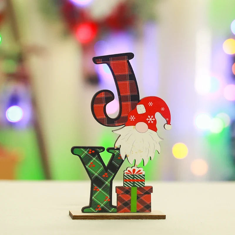 Tabletop Noel Decoration Wooden Christmas Motifs