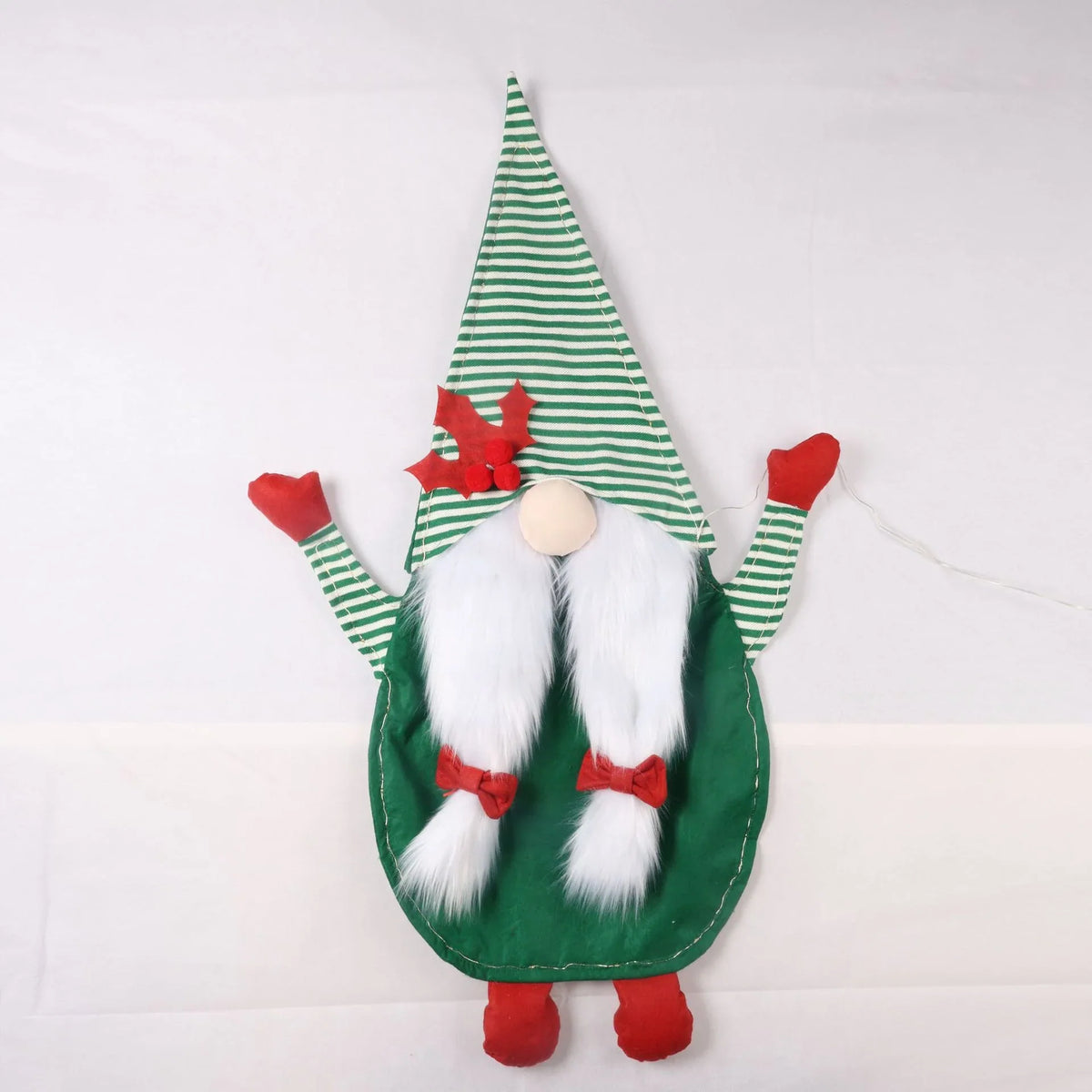 Tabletop Santa Figure Soft Fabric & Integrated Lights