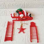 Tabletop Santa Figurine Climbing Ladder Durable & Ready To Display