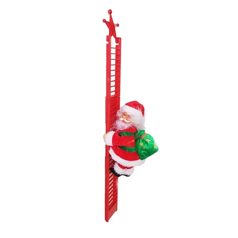 Tabletop Santa Figurine Climbing Ladder Durable & Ready To Display