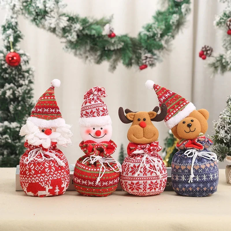 Tabletop Santa Figurine Handcrafted Durable Fabric