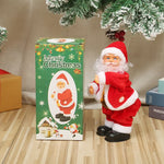Tabletop Santa Figurine Realistic Design Soft Fabric Trim