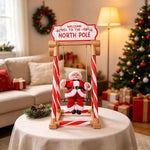 Tabletop Santa Figurine Swinging Design Durable 19.7 Inches