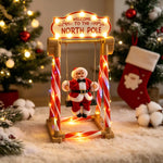 Tabletop Santa Figurine Swinging Design Durable 19.7 Inches
