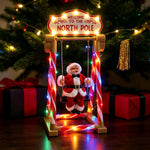 Tabletop Santa Figurine Swinging Design Durable 19.7 Inches