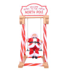 Tabletop Santa Figurine Swinging Design Durable 19.7 Inches