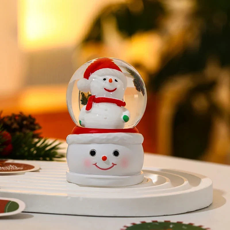 Tabletop Snow Globe Festive Santa & Tree Durable Materials